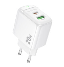 Мережевий Зарядний Пристрій Borofone BAS44A 1USB-C/1USB PD/QC 20W Колір Бiлий 6941991113840 ma35137_3345028