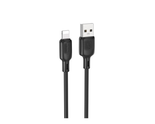 Кабель USB Borofone BX113 Silicone Lightning 2.4A 2m Колір Чорний 6941991115486 ma35583_3346746