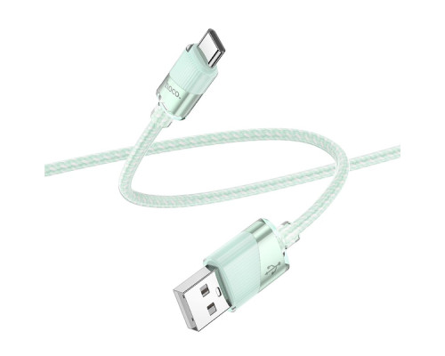 Кабель USB Hoco U132 Type-C 3A 1.2m Колір Зелений 6942007618212