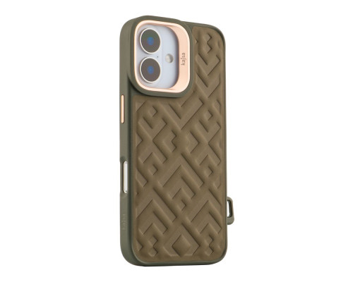 Чохол Kajsa Briquette Collection Rhombus with MagSafe для iPhone 16 Колір Olive 2020000457961 ma36171_3606854