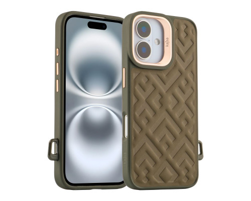 Чохол Kajsa Briquette Collection Rhombus with MagSafe для iPhone 16 Колір Olive 2020000457961 ma36171_3606854