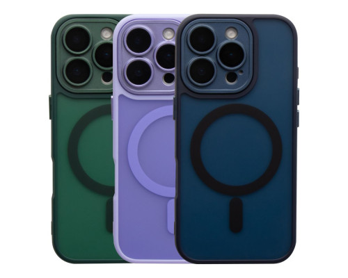 Чохол TPU+PC Magnetic Matte Camera Lens with Magsafe для iPhone 16 Pro Max Колір Purple 2020000470489 ma36194_3606974