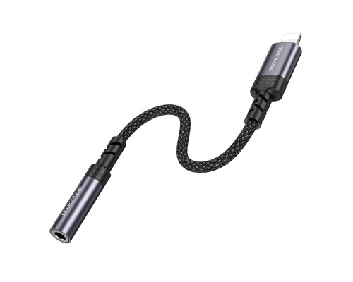 Перехідник Borofone BV24 iP to AUX 3.5mm (female) 15cm Колір Сiрий 6941991120398 ma36884_3609470
