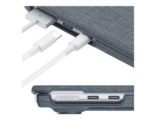 Накладка PC+Fabric AMO-TRI for MacBook Pro 13" 2018/2020/2022 （A2338/A2289/A2251/A1989) Колір Grey 2020000472513 ma36646_3608786