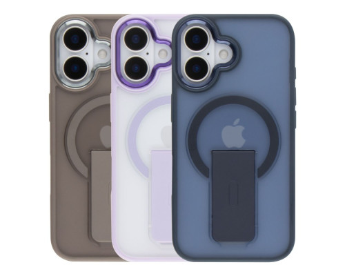 Чохол TPU+PC FlexGuard Magnetic Ring Stand для iPhone 16 Колір Pink 2020000467021 ma36751_3609014