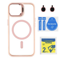 Чохол TPU+PC+Metal Stand Case with MagSafe and Camera Lenses для iPhone 16 Pro Max Pink ma36952_3609648 2020000468868