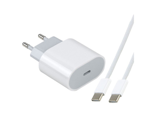 Мережевий Зарядний Пристрій Apple PD 35W 16 Pro Max+Type-C to Type-C 1:1 Колір Бiлий 2020000481621 ma37809_3664830