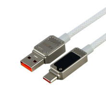 Кабель USB Remax RC-C070 Type-C 66W Led Dislpay 1.2M Колір Білий 6954851213994 ma37769_3664733