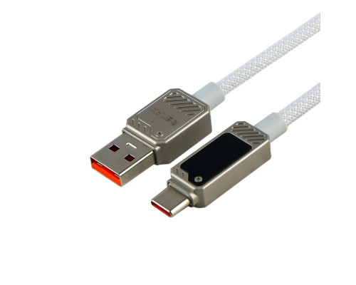 Кабель USB Remax RC-C070 Type-C 66W Led Dislpay 1.2M Колір Білий 6954851213994 ma37769_3664733