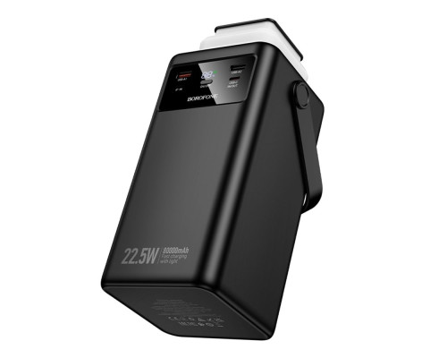 Універсальна Мобільна Батарея Power Bank Borofone BJ65B High 22.5W+PD20W+four-cables 80000mAh Колір Чорний 6941991122057 ma37802_3664796