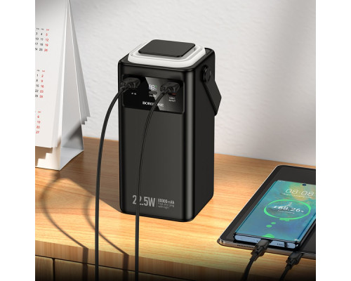 Універсальна Мобільна Батарея Power Bank Borofone BJ65B High 22.5W+PD20W+four-cables 80000mAh Колір Чорний 6941991122057 ma37802_3664796