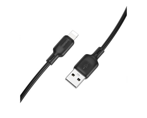Кабель USB Borofone BX113 Silicone Lightning 2.4A 2m Колір Чорний 6941991115486 ma35583_3346746