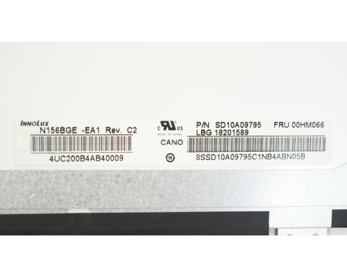 Матриця 15.6 N156BGE-EA1 (1366*768, 30pin(eDP), LED, SLIM(вертикальні вушки), матова, роз'єм праворуч знизу) для ноутбука (renew) NBB-41980