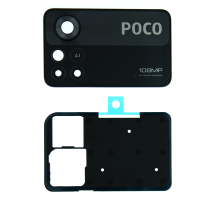Скло камери Xiaomi Poco X4 Pro 5G з рамкою black PLS-00-00107424