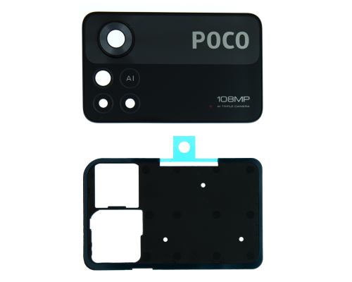 Скло камери Xiaomi Poco X4 Pro 5G з рамкою black PLS-00-00107424