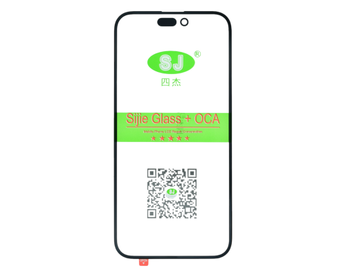 Скло дисплея iPhone 15 Plus з OCA black (SJ) PLS-00-00130430