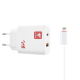 Зарядний пристрій FLYCDI FA-006 20W PD 3A USB-A+USB-C з кабелем Lightning white PLS-00-00133874