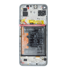 Дисплей Huawei P40 lite 5G з сенсором та рамкою silver (Original) PLS-00-00123860