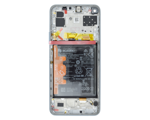 Дисплей Huawei P40 lite 5G з сенсором та рамкою silver (Original) PLS-00-00123860