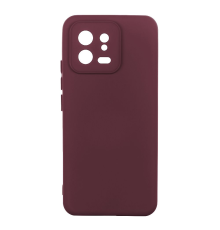 Чохол Silicone Cover Full Camera Xiaomi 13 maroon PLS-00-00117446