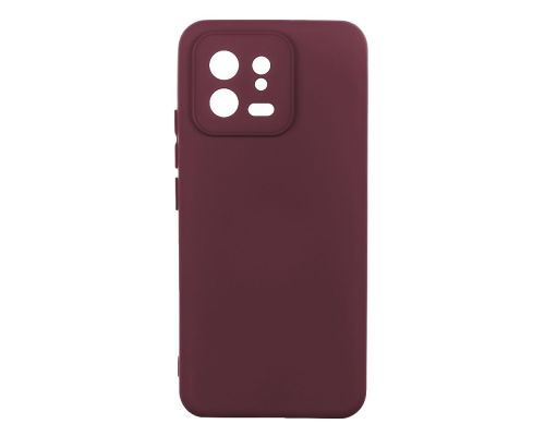 Чохол Silicone Cover Full Camera Xiaomi 13 maroon PLS-00-00117446
