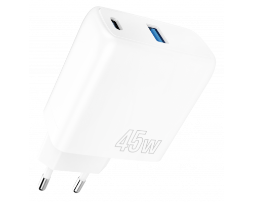 Зарядний пристрій Proove Silicone Power 45W 3A 1USB-A+1USB-C white PLS-00-00112611