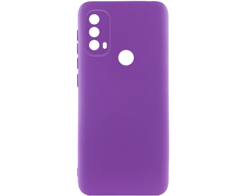 Чохол Silicone Cover Full Camera Motorola Moto E40 purple PLS-00-00118097