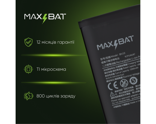 Акумулятор Xiaomi BN59 (Max Bat) PLS-00-00124055