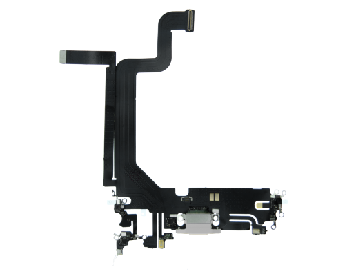 Шлейф iPhone 14 Pro Max з роз'ємом зарядки white PLS-00-00107195