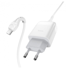 Зарядний пристрій Hoco C72Q 18W 3A 1USB-A з кабелем Micro USB white PLS-00-00059566
