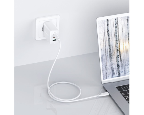 Зарядний пристрій Acefast A13 65W 3A USB-A+2USB-С з кабелем Type-C white PLS-00-00124902