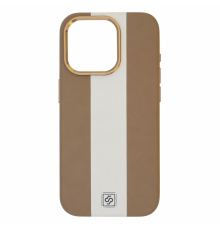 Чохол шкіряний Rally with Magnetic для iPhone 14 Pro Max beige white PLS-00-00164583