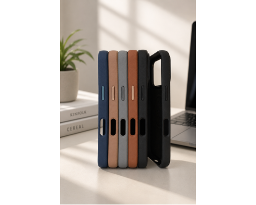 Чохол шкіряний Rally with Magnetic для iPhone 16 Pro Max brown black PLS-00-00164624