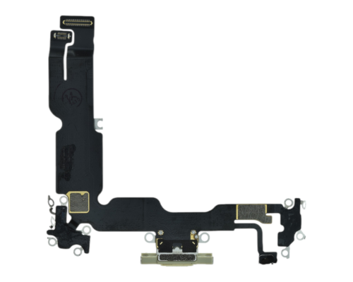 Шлейф iPhone 15 Plus з роз'ємом зарядки yellow (Original Used) PLS-00-00112834