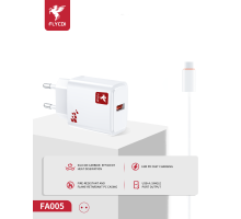 Зарядний пристрій FLYCDI FA-005 18W PD 3A USB-A з кабелем Type-C white PLS-00-00133868