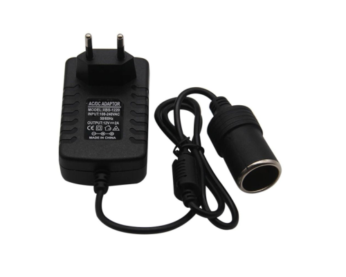 Зарядний пристрій 220V to АЗП 12V 2A black PLS-00-00140373