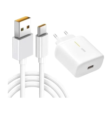 Зарядний пристрій Oppo 65W 1USB-A з кабелем Type-C (Original China) white PLS-00-00142673
