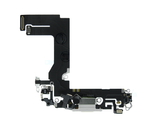 Шлейф iPhone 12 Mini з роз'ємом зарядки white (Original Used) PLS-00-00093446