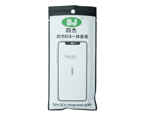 Скло дисплея iPhone 7 з рамкою та OCA white SJ (2ШТ) (Original China) PLS-00-00101898