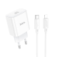 Зарядний пристрій Hoco C76A Pro 30W 3A 1USB-C з кабелем Lightning white PLS-00-00145587