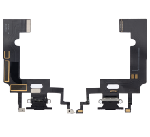 Шлейф iPhone XR з роз'ємом зарядки black (Original Used) PLS-00-00046613