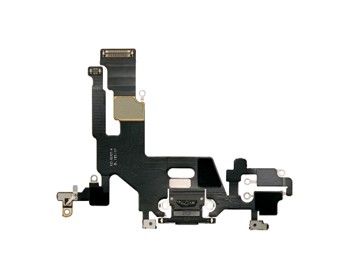 Шлейф iPhone 11 з роз'ємом зарядки black (Original Used) PLS-00-00037049