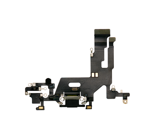 Шлейф iPhone 11 з роз'ємом зарядки black (Original Used) PLS-00-00037049
