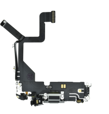 Шлейф iPhone 14 Pro з роз'ємом зарядки white (Original Used) PLS-00-00122269