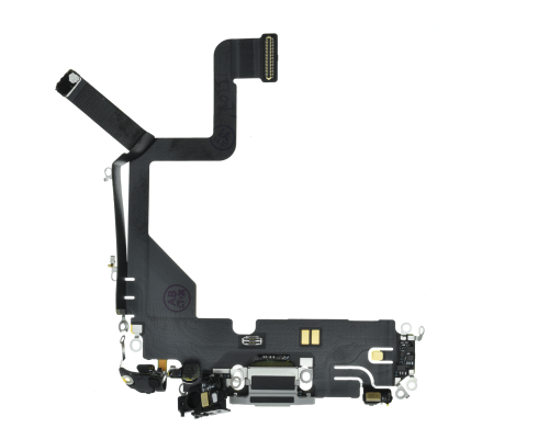 Шлейф iPhone 14 Pro з роз'ємом зарядки white (Original Used) PLS-00-00122269