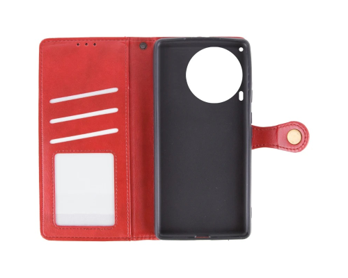 Чохол-книжка Leather GETMAN with card holder TECNO Camon 30 red PLS-00-00148264
