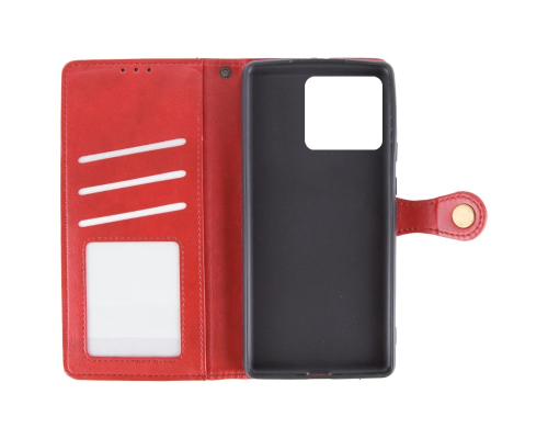 Чохол-книжка Leather GETMAN with card holder ZTE Blade V60 red PLS-00-00148436