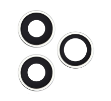 Скло камери Apple iPhone 12 Pro з рамкою silver (Original) PLS-00-00059067