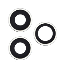 Скло камери Apple iPhone 12 Pro з рамкою silver (Original) PLS-00-00059067