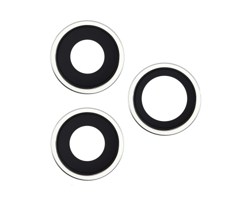 Скло камери Apple iPhone 12 Pro з рамкою silver (Original) PLS-00-00059067